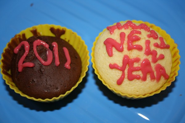 New Year cupcakes