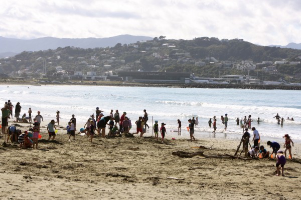 School hits Lyall Bay Beach!