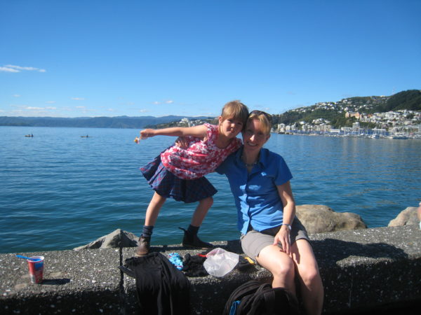 Auntie Claire & Sophie after a kayak on the harbour