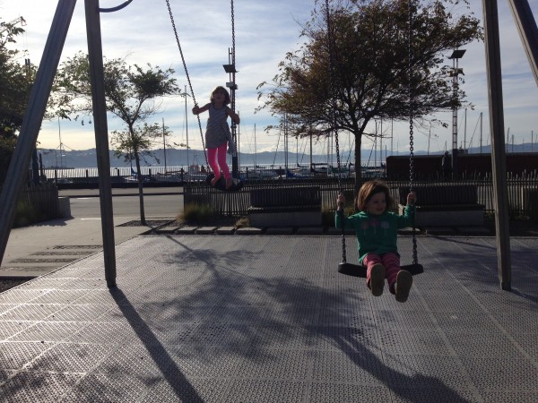 Swinging at Waitangi Park