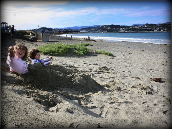 Sand Mermaids on Lyall Bay Beach, Wellington, Autumn 2013