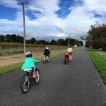 Family cycling & geocaching in Martinborough