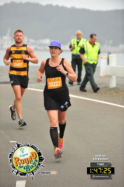 Running on, past the Chocolate Fish Cafe, on the Miramar Peninsula, toward Scorching Bay.